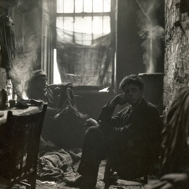 Jacob Riis style, Midjourney V8.2, render 3 of 4