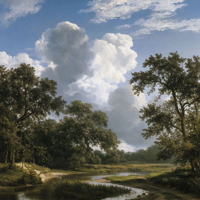 Jacob van Ruisdael style, Midjourney V8.2, render 2 of 4