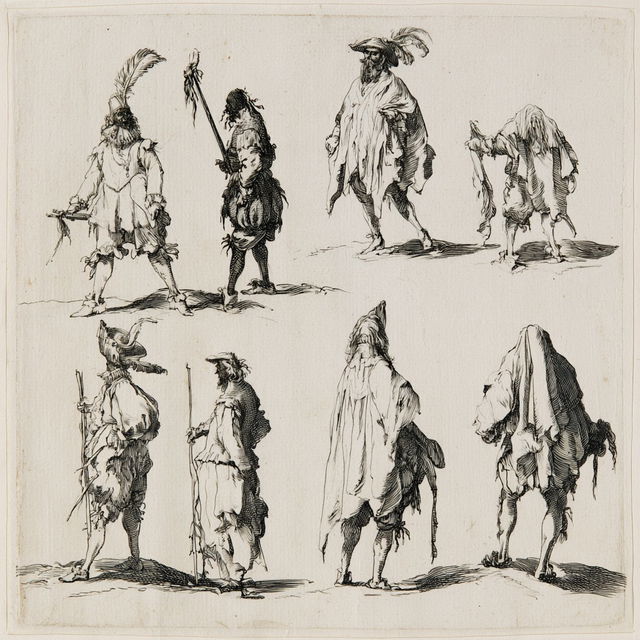 Jacques Callot style, Midjourney V8.2, render 1 of 4