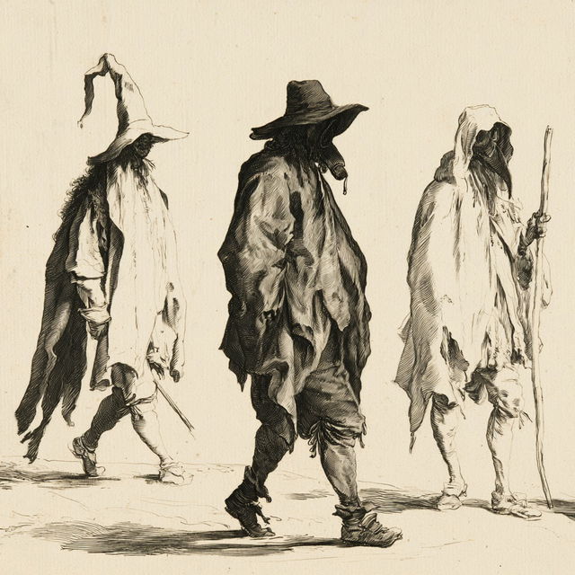 Jacques Callot style, Midjourney V8.2, render 3 of 4