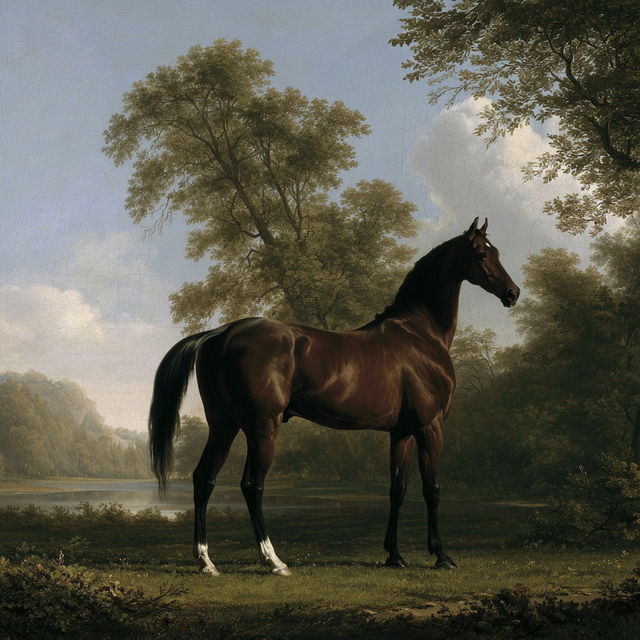 Jacques-Laurent Agasse style, Midjourney V8.2, render 2 of 4