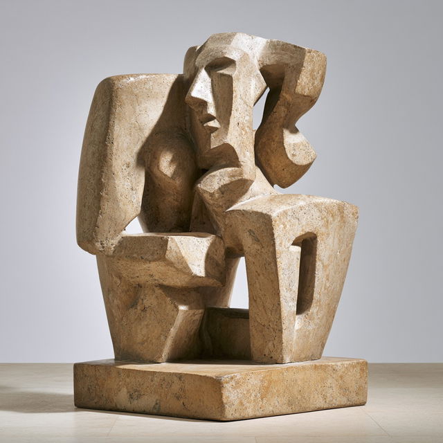 Jacques Lipchitz style, Midjourney V8.2, render 2 of 4