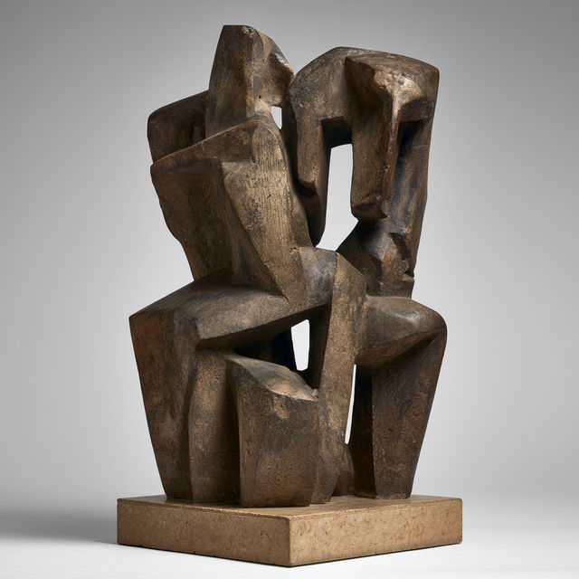 Jacques Lipchitz style, Midjourney V8.2, render 3 of 4
