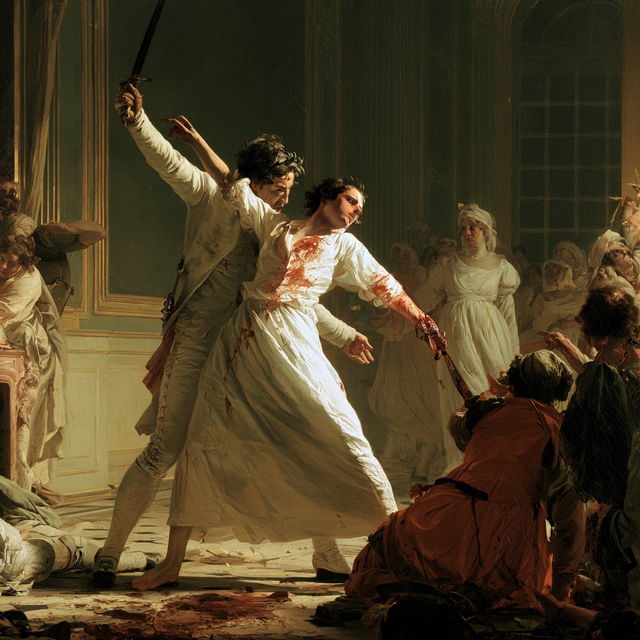 Jacques-Louis David style, Midjourney V8.2, render 3 of 4