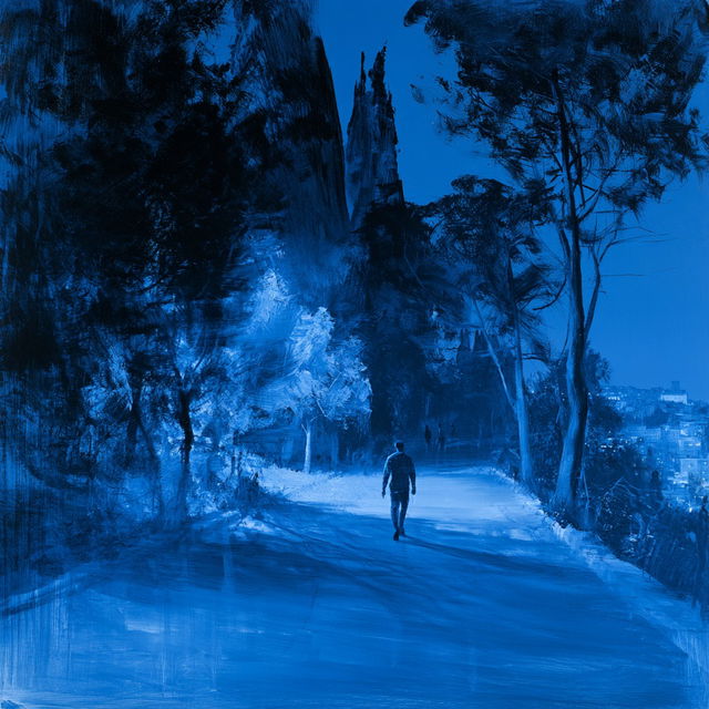 Jacques Monory style, Midjourney V8.2, render 4 of 4