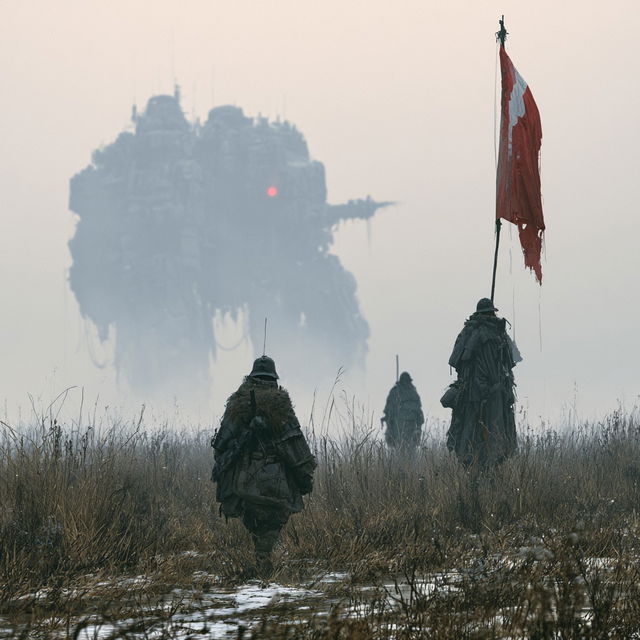 Jakub Rozalski style, Midjourney V8.2, render 4 of 4