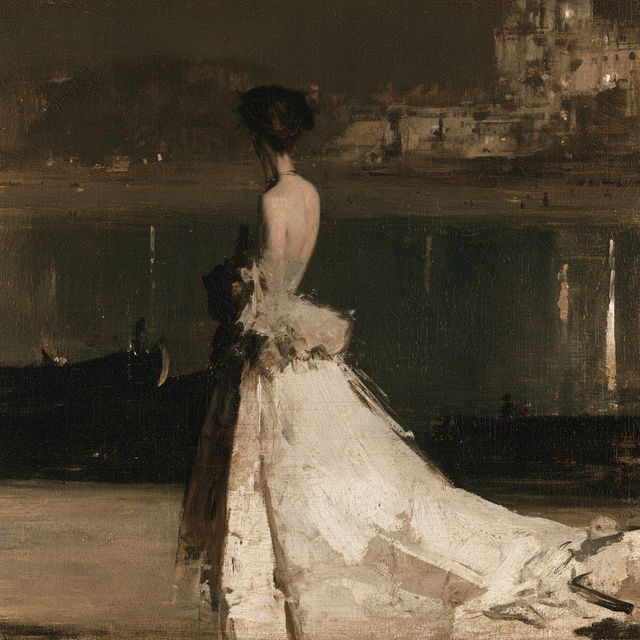 James Abbott McNeill Whistler style, Midjourney V8.2, render 1 of 4