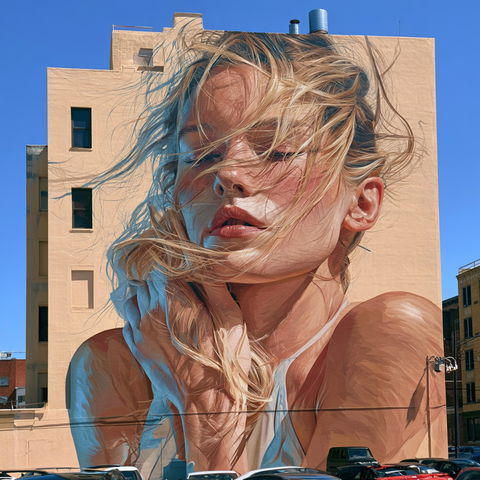James Bullough style (Street artists), Midjourney V8.2