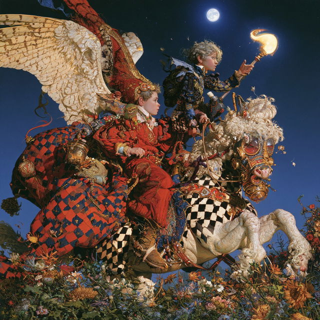 James C. Christensen style, Midjourney V8.2, render 2 of 4
