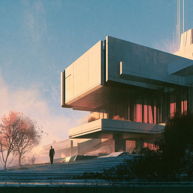James Gilleard style, Midjourney V8.2, render 1 of 4