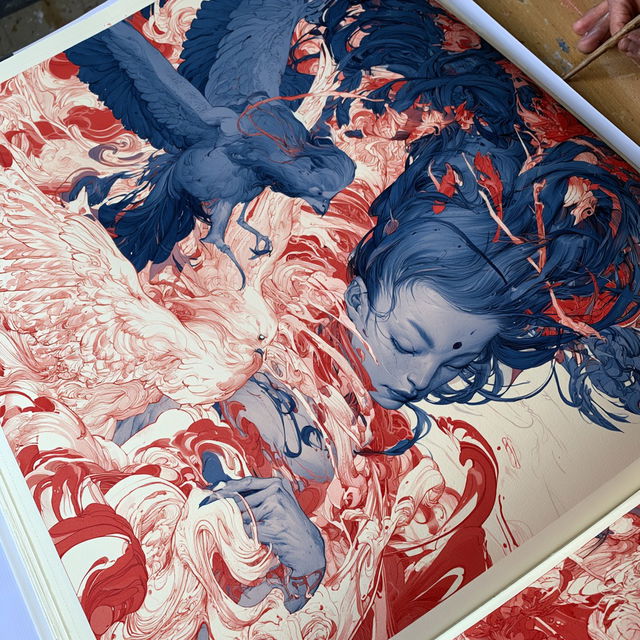 James Jean style, Midjourney V8.2, render 4 of 4
