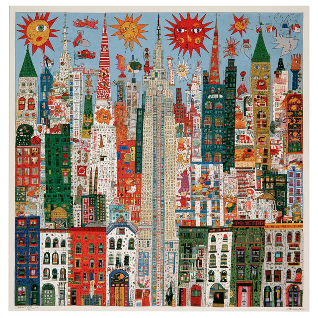 James Rizzi style, Midjourney V8.2, render 2 of 4