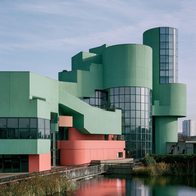 James Stirling style, Midjourney V8.2, render 4 of 4