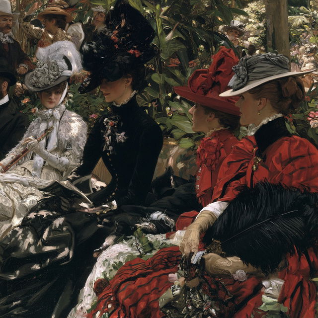 James Tissot style, Midjourney V8.2, render 4 of 4