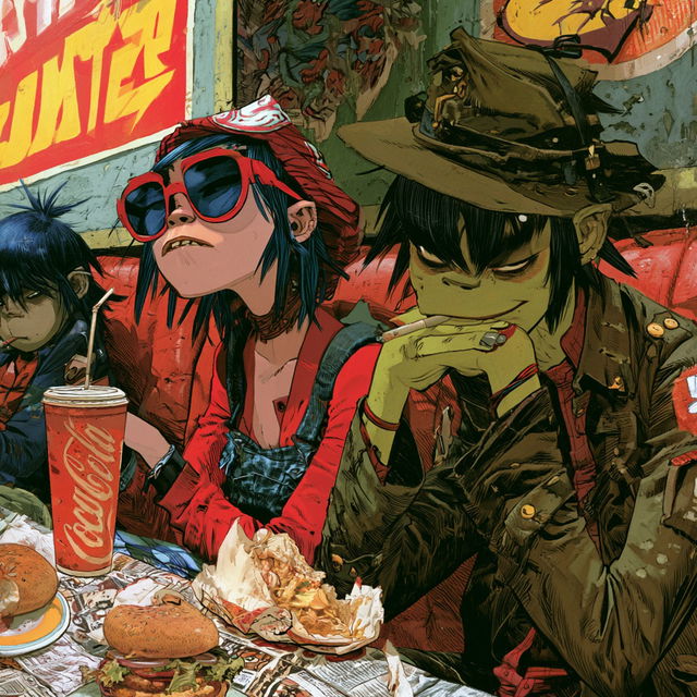 Jamie Hewlett style, Midjourney V8.2, render 3 of 4