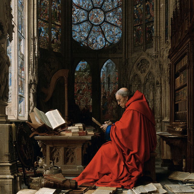 Jan Van Eyck style, Midjourney V8.2, render 4 of 4