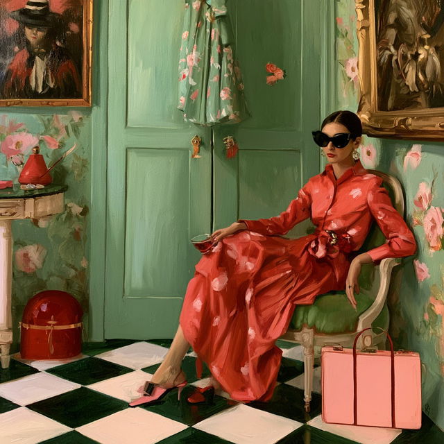 Janet Hill style, Midjourney V8.2, render 4 of 4