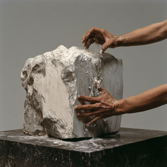 Janine Antoni style, Midjourney V8.2, render 4 of 4