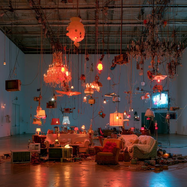 Jason Rhoades style, Midjourney V8.2, render 2 of 4