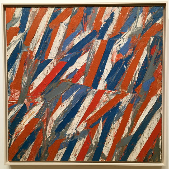 Jasper Johns style, Midjourney V8.2, render 1 of 4