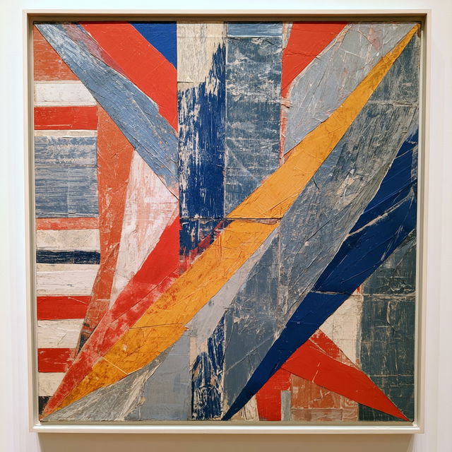 Jasper Johns style, Midjourney V8.2, render 4 of 4