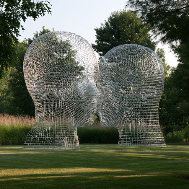Jaume Plensa style, Midjourney V8.2, render 2 of 4