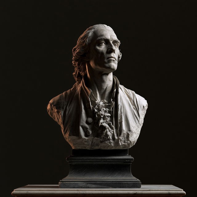 Jean-Antoine Houdon style, Midjourney V8.2, render 3 of 4