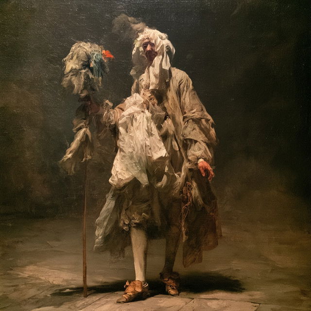 Jean-Antoine Watteau style, Midjourney V8.2, render 3 of 4