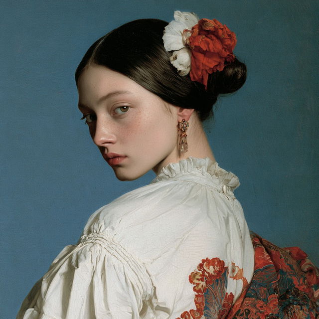 Jean Auguste Dominique Ingres style, Midjourney V8.2, render 4 of 4