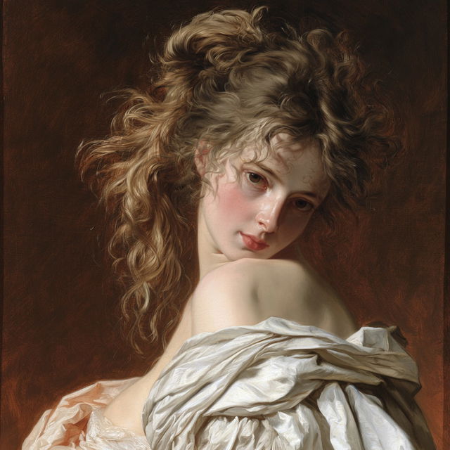 Jean-Baptiste Greuze style, Midjourney V8.2, render 2 of 4