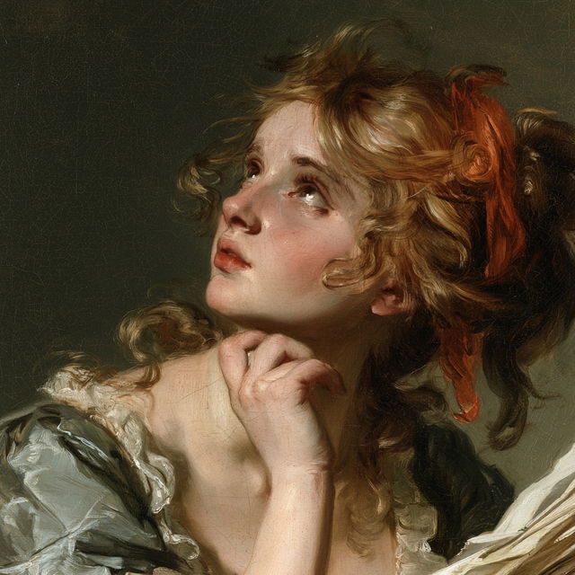 Jean-Baptiste Greuze style, Midjourney V8.2, render 3 of 4