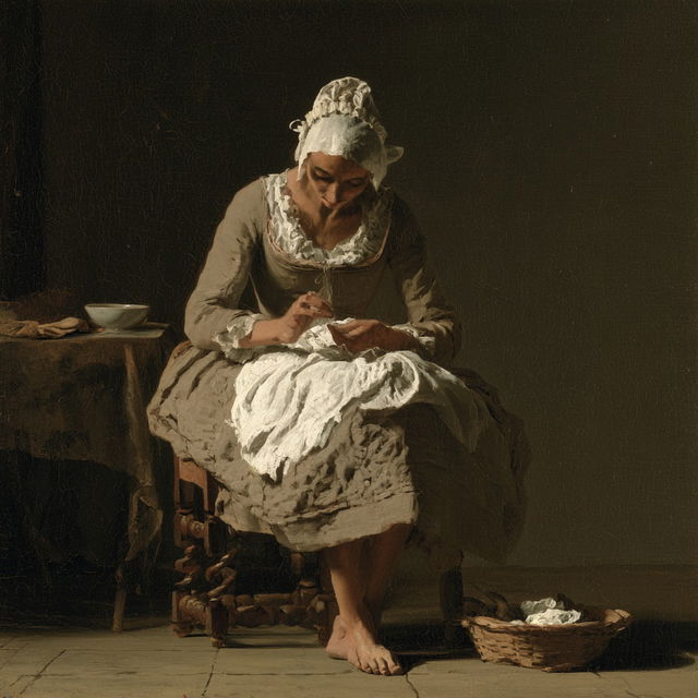Jean-Baptiste-Simeon Chardin style, Midjourney V8.2, render 2 of 4