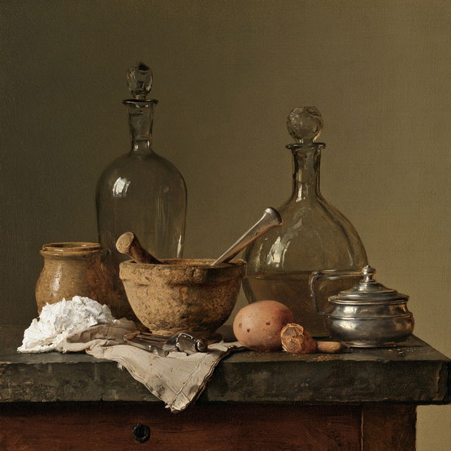 Jean-Baptiste-Simeon Chardin style, Midjourney V8.2, render 1 of 4