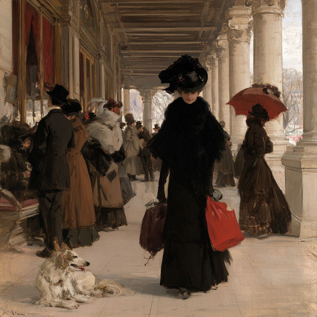 Jean Beraud style, Midjourney V8.2, render 3 of 4