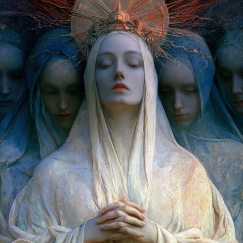 Jean Delville style (Painters), Midjourney V8.2