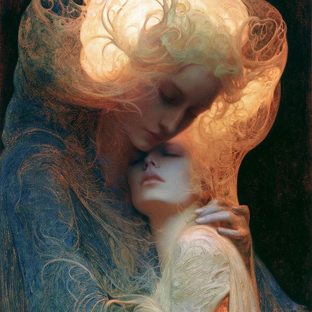 Jean Delville style, Midjourney V8.2, render 4 of 4