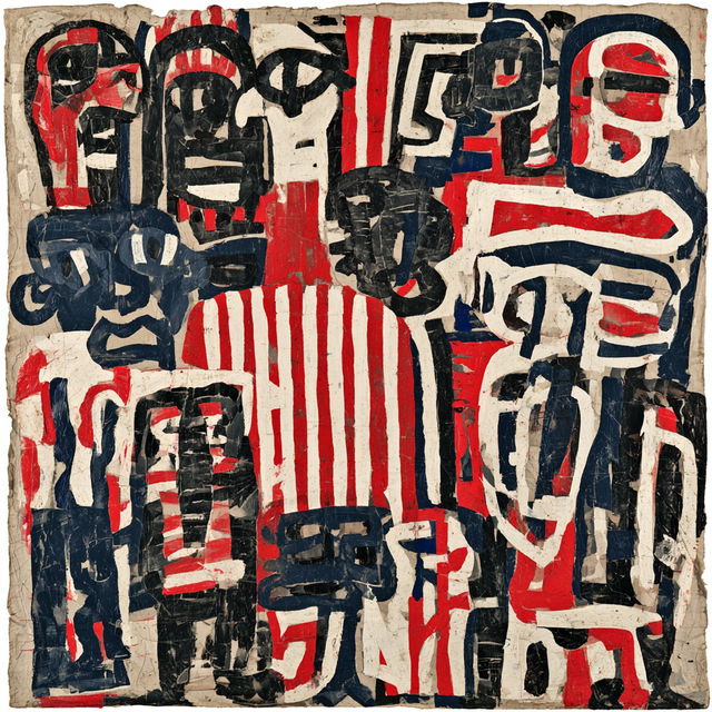 Jean Dubuffet style, Midjourney V8.2, render 3 of 4