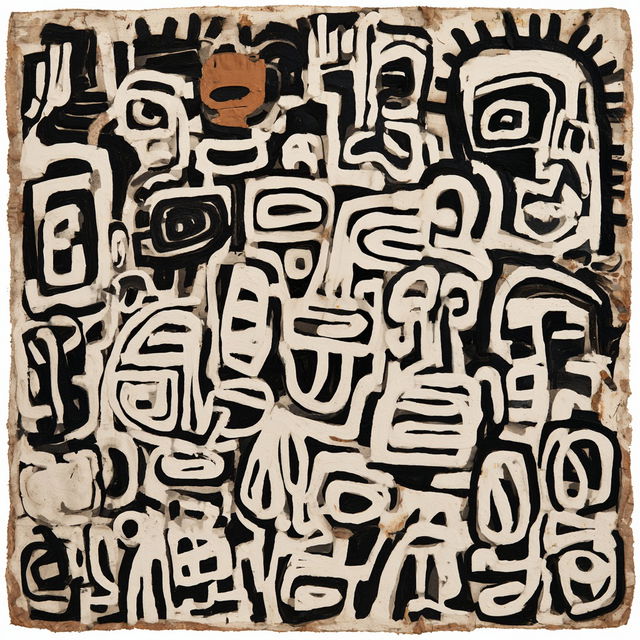 Jean Dubuffet style, Midjourney V8.2, render 4 of 4