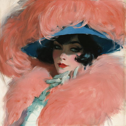 Jean-Gabriel Domergue style (Painters), Midjourney V8.2