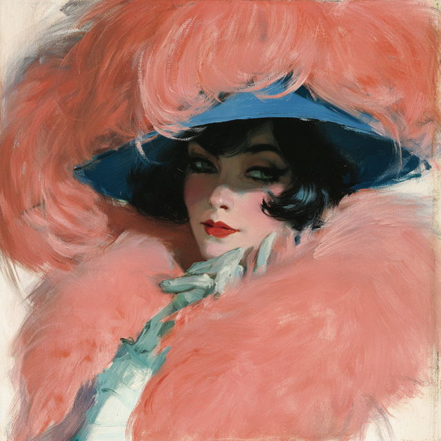 Jean-Gabriel Domergue style, Midjourney V8.2, render 1 of 4