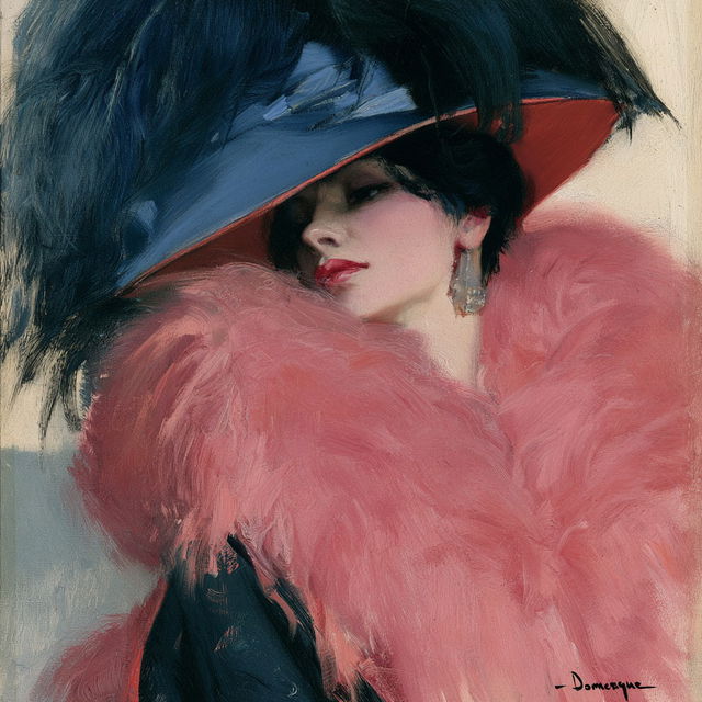 Jean-Gabriel Domergue style, Midjourney V8.2, render 4 of 4