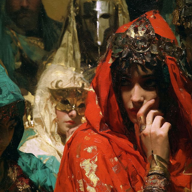 Jean-Joseph Benjamin-Constant style, Midjourney V8.2, render 3 of 4