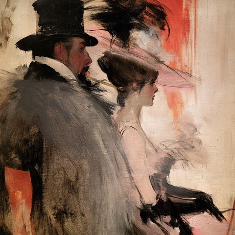 Jean-Louis Forain style (Painters), Midjourney V8.2