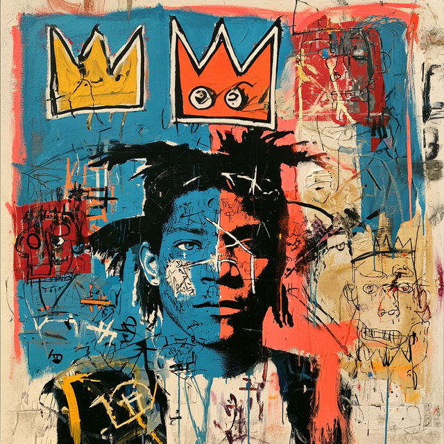 Jean-Michel Basquiat style, Midjourney V8.2, render 2 of 4