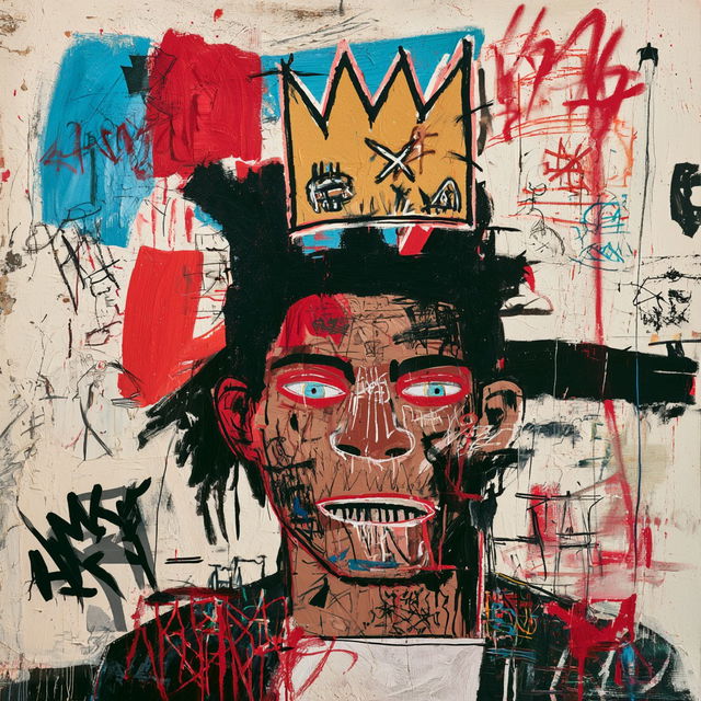 Jean-Michel Basquiat style, Midjourney V8.2, render 4 of 4