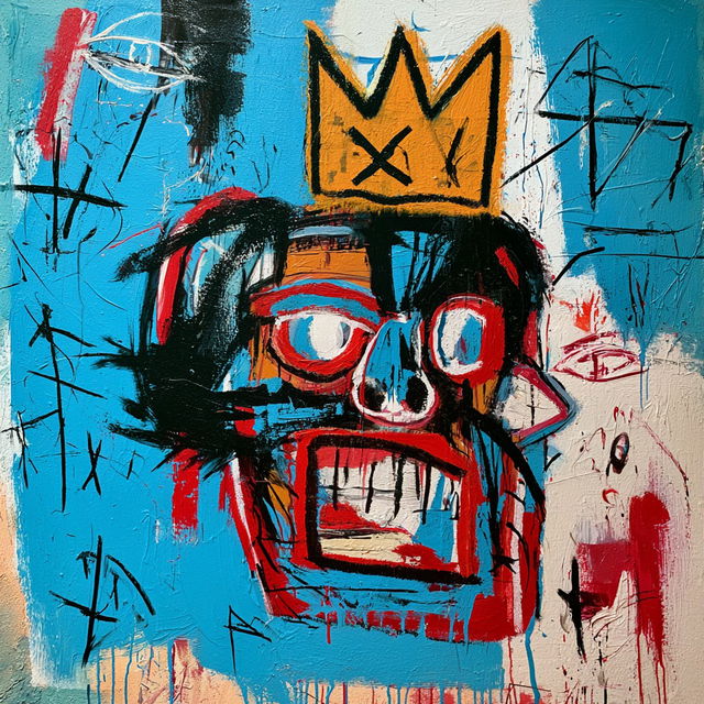 Jean-Michel Basquiat style, Midjourney V8.2, render 3 of 4