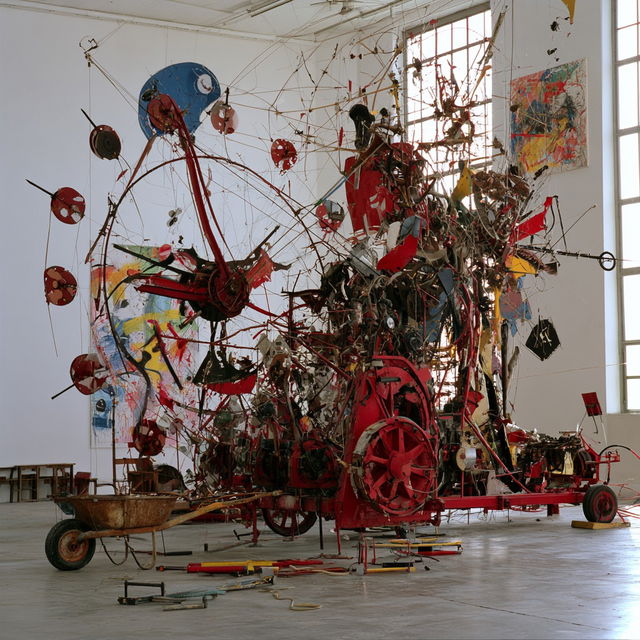 Jean Tinguely style, Midjourney V8.2, render 4 of 4