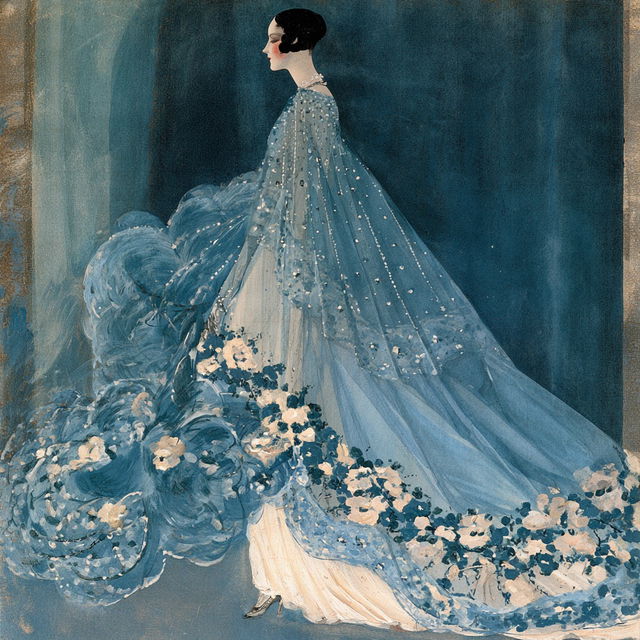 Jeanne Lanvin style, Midjourney V8.2, render 2 of 4