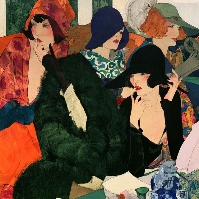 Jeanne Mammen style, Midjourney V8.2, render 4 of 4