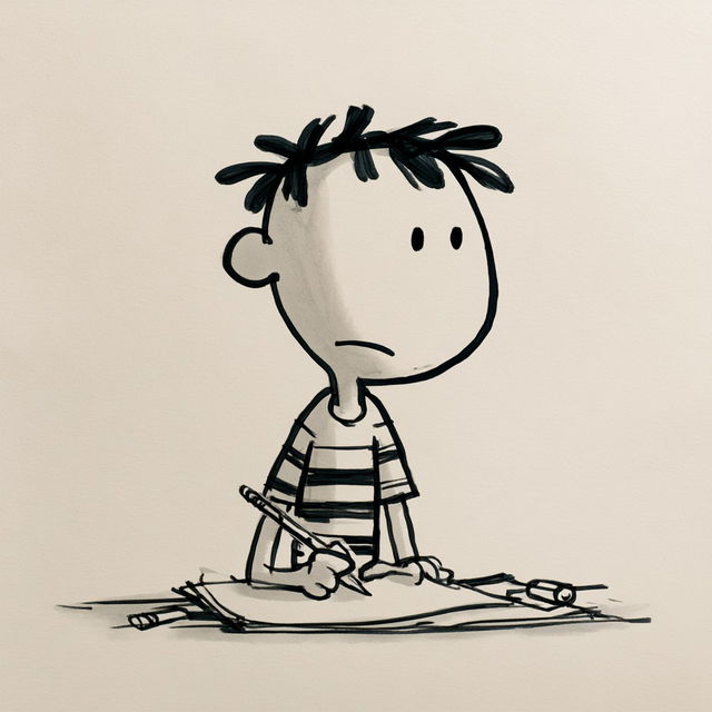 Jeff Kinney style, Midjourney V8.2, render 2 of 4